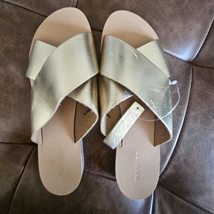 Topshop leather flat sandals size 40